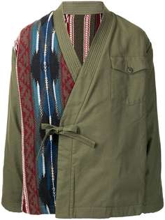 Maharishi куртка-кимоно с трикотажной вставкой