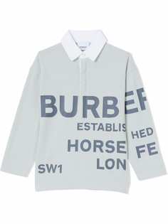 Burberry Kids рубашка поло с принтом Horseferry