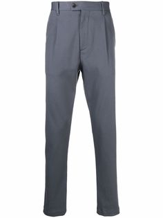 Closed tailored slim-fit trousers