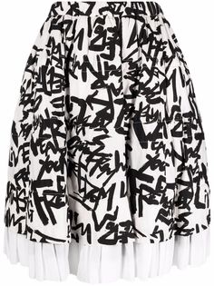 Comme Des Garçons юбка с принтом Live Free