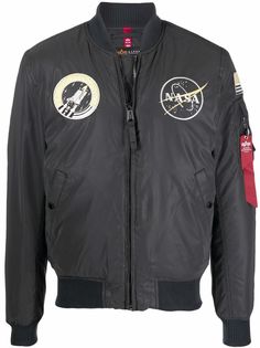 Alpha Industries бомбер с нашивками NASA