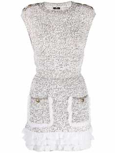 Elisabetta Franchi твидовое платье мини