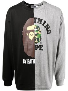 A BATHING APE® футболка в технике пэчворк Bape