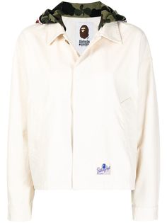 A BATHING APE® куртка-рубашка с нашивкой-логотипом Bape