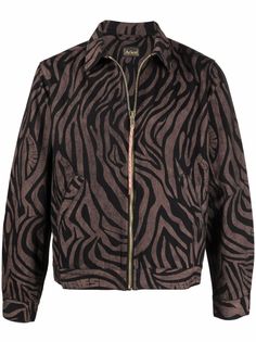 Aries джинсовая куртка на молнии с тигровым принтом