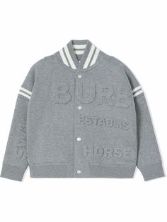 Burberry Kids бомбер с тиснением Horseferry