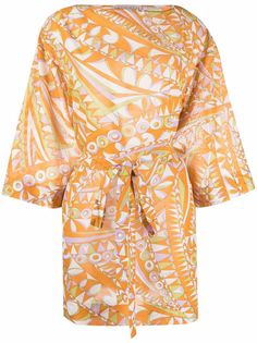 Emilio Pucci пляжное платье с принтом Bandierine