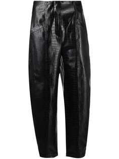 Veronica Beard зауженные брюки с тиснением под кожу крокодила