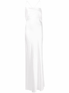 Michelle Mason шелковое платье с воротником-хомутом