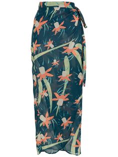 Brigitte юбка с запахом и цветочным принтом