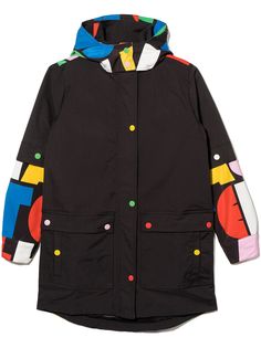Stella McCartney Kids пальто с капюшоном и логотипом