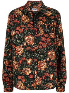 Kenzo куртка-рубашка с цветочным принтом