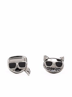 Karl Lagerfeld серьги-гвоздики Ikonik Karl Choupette