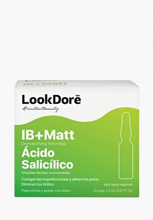 Сыворотка для лица LookDore концентрированная для проблемной кожи IB+MATT AMPOULE ANTI-IMPERFECTIONS SALICYLIC, 10 х 2 мл