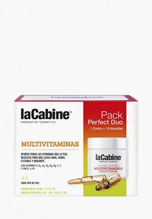 Набор для ухода за лицом LaCabine Дуэт концентрированная сыворотка в ампулах с 11 витаминами + мультивитаминный крем LaCabine PERFECT DUO MULTIVITAMINS CREAM + AMPOULES,  10x2 мл + 50 мл