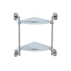 Угловая двойная стеклянная полка Savol