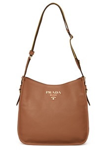 Сумка из коричневой кожи на плечо Prada