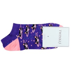 Носки женские, модель: CATS, цвет: фиолетовый Twinkle