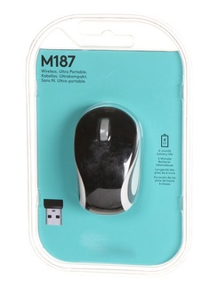 Мышь Logitech Wireless Mini Mouse M187 Black 910-002736 / 910-002731 Выгодный набор + серт. 200Р!!!