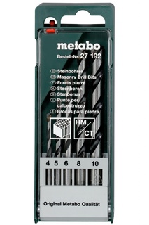 Набор сверл Metabo HM по камню 4-10mm 5шт 627192000