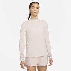 Женская беговая футболка с длинным рукавом Nike Dri-FIT Run Division - Розовый