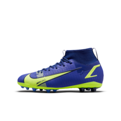Футбольные бутсы для игры на искусственном газоне для дошкольников/школьников Nike Jr. Mercurial Superfly 8 Academy AG - Синий
