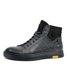 Кеды Черные высокие кеды из кожи на подкладке из натуральной шерсти на утолщенной подошве Respect