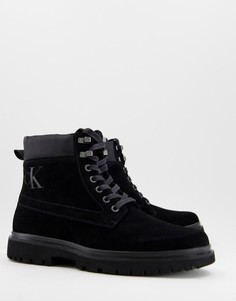 Черные походные ботинки на шнуровке Calvin Klein Jeans-Черный цвет
