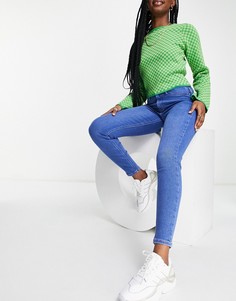 Ярко-синие джинсы скинни с моделирующим эффектом River Island Molly-Голубой