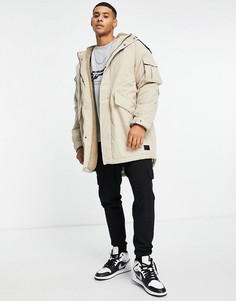 Бежевая oversized-парка с карманами Jack & Jones Originals-Светло-бежевый цвет