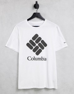 Белая футболка с логотипом Columbia Trek-Белый