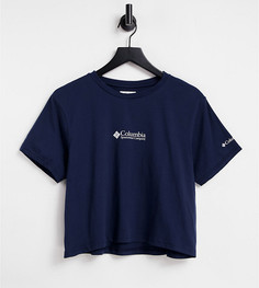 Темно-синяя укороченная футболка с базовым логотипом Columbia CSC – эксклюзивно для ASOS-Темно-синий