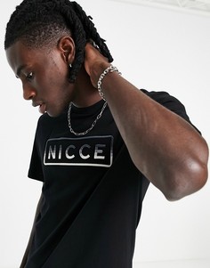 Черная футболка с вышивкой Nicce Powell-Черный цвет