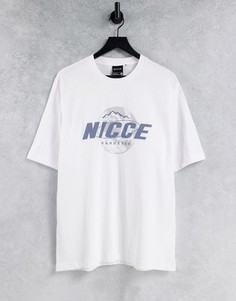 Белая футболка с логотипом Nicce Global-Белый