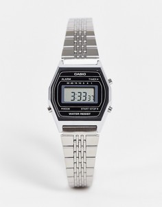 Серебристые цифровые часы-браслет в стиле унисекс Casio Vintage LA690WEA-1EF-Серебряный
