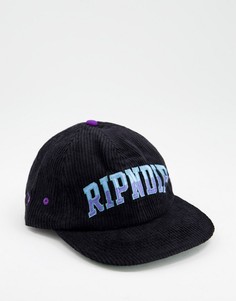 Черная вельветовая кепка RIPNDIP Team Spirit-Черный цвет
