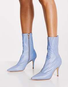 Высокие голубые ботильоны SIMMI London-Серый