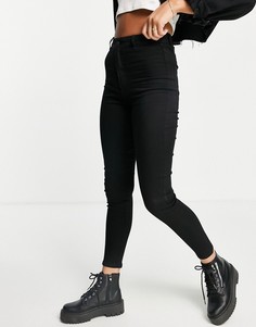 Черные джинсы супероблегающего кроя с завышенной талией Pimkie-Черный цвет