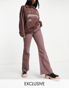 Расклешенные джинсы выбеленного коричневого цвета Reclaimed Vintage Inspired 86-Коричневый цвет