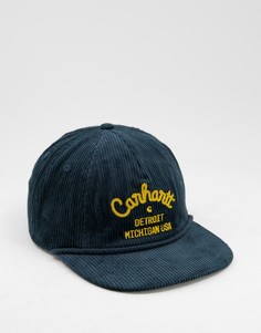 Зеленая вельветовая мягкая кепка Carhartt WIP Dennis-Зеленый цвет