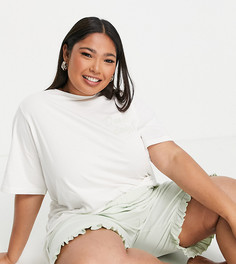 Шалфейно-зеленый пижамный комплект с шортами-леггинсами Pieces Curve Sweet Dreams-Зеленый цвет