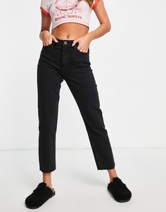 Черные прямые джинсы с необработанными краями Only Emily-Черный