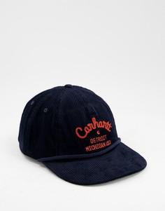 Темно-синяя вельветовая мягкая кепка Carhartt WIP Dennis-Темно-синий