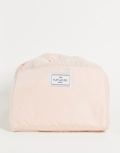 Большая косметичка нежно-розового цвета на кулиске Flat Lay Co. (Blush Pink)-Разноцветный