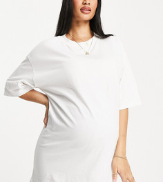 Однотонная белая oversized-футболка Topshop Maternity-Белый