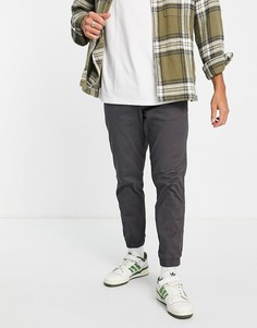 Серые чиносы узкого кроя с манжетами Only & Sons-Серый