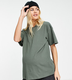 Oversized-футболка цвета хаки ASOS DESIGN Maternity-Зеленый цвет