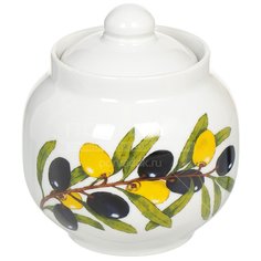 Сахарница керамическая, 600 мл, Янтарь Оливки 068982 Дулевский Фарфор