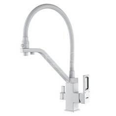Смеситель для кухни, Gappo, с картриджем, гибкий излив, подкл к фильтр, белый, G4317-8