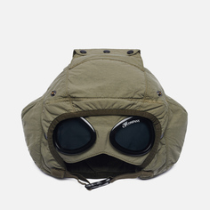Шапка C.P. Company Flatt Nylon Goggle Hood, цвет оливковый